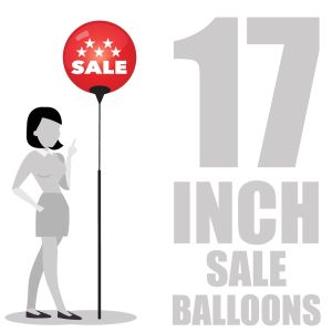 Printed - Single Pole Sale and Emoji Reusable Balloons