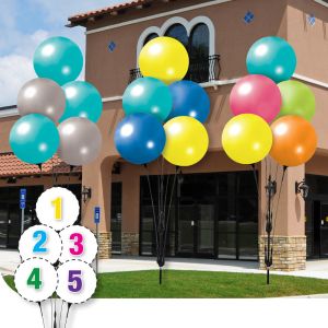 Pick Your Colors - 5 Reusable Balloon Cluster