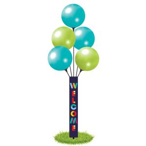 Vinyl Balloon Pole Covers - Bright Letters