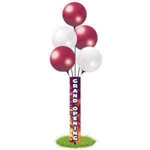 Vinyl Balloon Pole Covers - Grand Opening