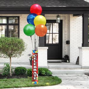 Vinyl Balloon Pole Covers - Celebrate