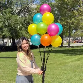 16-Balloon Cluster with 8" Vinyl Balloons - Multi Colors
