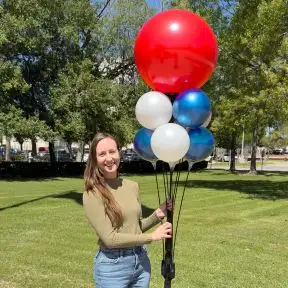 Outdoor Combo Cluster with 17" and 8" Vinyl Balloons