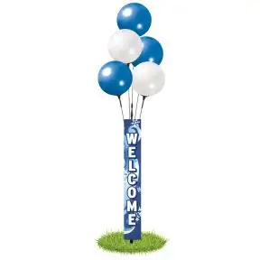 Vinyl Balloon Pole Covers - Winter Swirl
