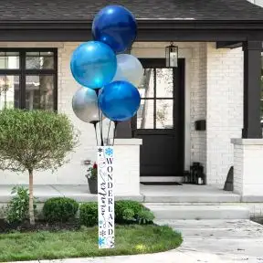 Vinyl Balloon Pole Covers - Winter Wonderland