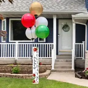 Vinyl Balloon Pole Covers - Happy Holidays
