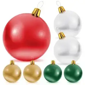 Inflatable Ornament Bundle - 7 Holiday Ornament Set