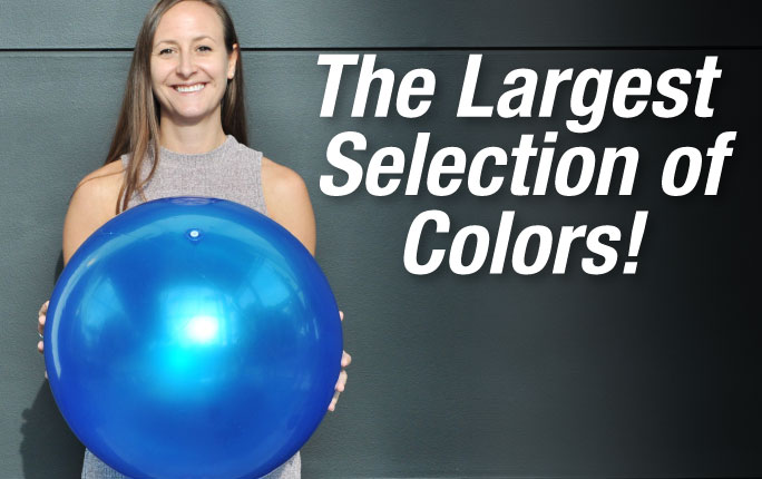Vibrant eye-catching balloons in 25 colors that stay as bright as the day they arrive!