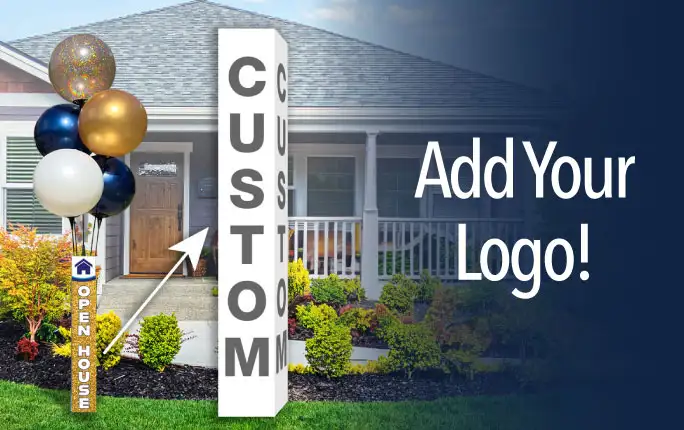Add your logo to custom pole covers for reusable balloons